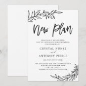 結婚式延期 新計画 保存しよう 新しい日付 招待状 (正面/裏面)