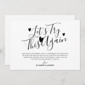 結婚式延期　日程変更　もう一度トライ 案内状 (正面/裏面)