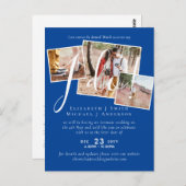 結婚式延期 日程変更 披露宴 ポストカード (正面/裏面)