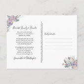 結婚式延期 花柄幾何学模様 変更日付 案内ポストカード (裏面)