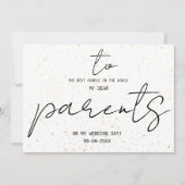 結婚式当日に両親へ簡単な名前を添えて (正面)