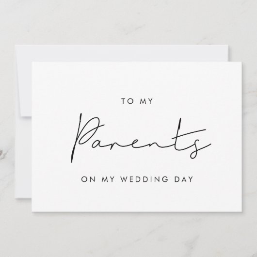 結婚式当日に両親へ カード (正面)