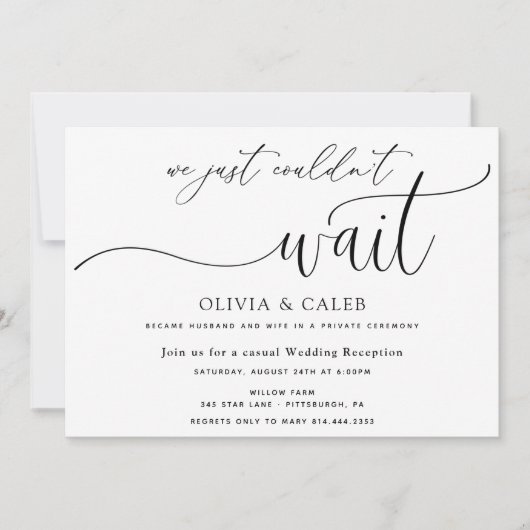 結婚式当日に出席できなかった方向けの結婚披露宴招待状 招待状 (正面)