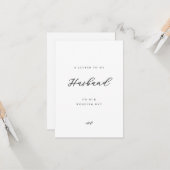 結婚式当日に夫への手紙 カード (正面/裏面インサイチュ)
