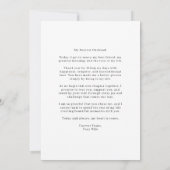 結婚式当日に夫への手紙 カード (裏面)