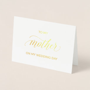 結婚式当日に母へ    gold foil カード