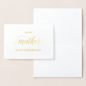 結婚式当日に母へ |  gold foil カード (ディスプレー)