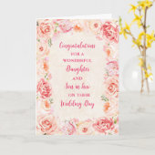 結婚式当日のお祝い カード (黄色い花)