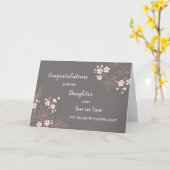 結婚式当日のお祝い カード (黄色い花)