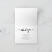 結婚式当日のカップル写真 手書きの感謝メッセージ サンキューカード (内部)