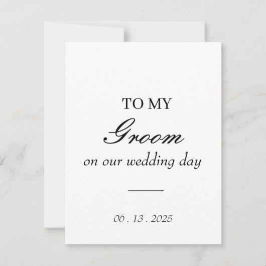 結婚式当日のカード / オーダーメイド 新婦から新郎へ サンキューカード (正面)