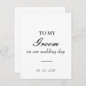 結婚式当日のカード / オーダーメイド 新婦から新郎へ サンキューカード (正面/裏面)