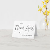 結婚式当日のフラワーガールへのメッセージカード 現代的なデザイン カード (黄色い花)