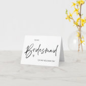 結婚式当日のブライズメイドへ 感謝 カード (黄色い花)