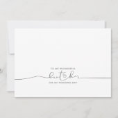 結婚式当日の兄へのキュートなメッセージ (正面)