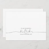 結婚式当日の兄へのキュートなメッセージ (正面/裏面)