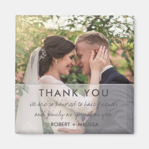 結婚式当日の写真の感謝のギフト マグネット