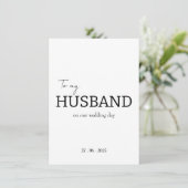結婚式当日の夫への感謝のカード (スタンド正面)
