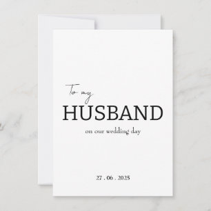 結婚式当日の夫への感謝のカード