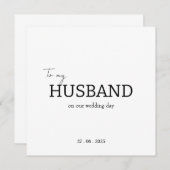 結婚式当日の夫への感謝のカード サンキューカード (正面/裏面)