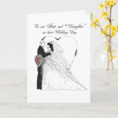 結婚式当日の息子と"娘" カード (黄色い花)