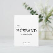 結婚式当日の感謝の手紙　夫へ サンキューカード (スタンド正面)