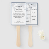 結婚式当日の旅程表 イベント タイムライン ハンドファン (正面&裏面)