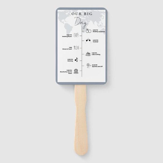 結婚式当日の旅程表 ハンドファン (裏面)