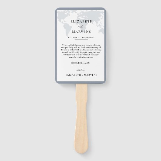 結婚式当日の旅程表 ハンドファン (正面)