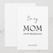 結婚式当日の母へのカード, 名入れ カード, 結婚式当日のカード, 母へのカード, 結婚式 カード (正面/裏面)