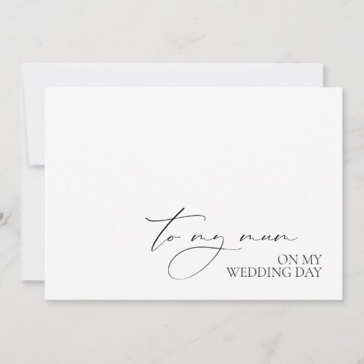 結婚式当日の母へのメッセージ (正面)