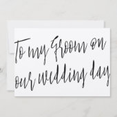 結婚式当日の私の花婿へ 招待状 (正面)