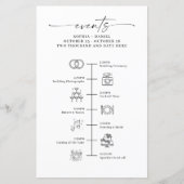 結婚式当日アイコンタイムライン　ウェルカムレター (正面)