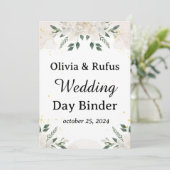 結婚式当日バインダーテンプレート 印刷可能な結婚式 招待状 (スタンド正面)