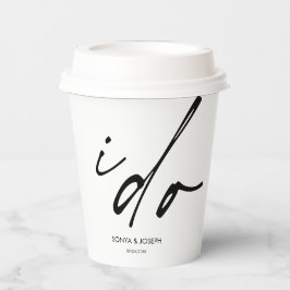 結婚式当日 エレガント スクリプト 私は誓います 紙コップ