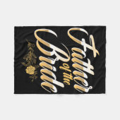 結婚式当日 花婿の父 バチェラーパーティー ブライズ フリースブランケット (正面(横))