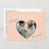 結婚式後お祝いパーティーの写真ポストカード ポストカード (正面/裏面)