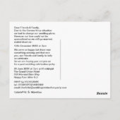 結婚式後お祝いパーティーの写真ポストカード ポストカード (裏面)