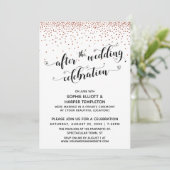 結婚式後のお祝いのための銅色のコンフェッティ 招待状 (スタンド正面)