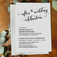 結婚式後のお祝いのメッセージカード「アフター・ザ・ウェディング セレブレーション」ハート付きスクリプ
