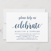 結婚式後のお祝いを一緒にしましょう！ 招待状 (正面)