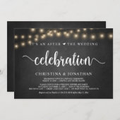 結婚式後のお祝い会、ふたりだけの結婚式の案内 招待状 (正面/裏面)
