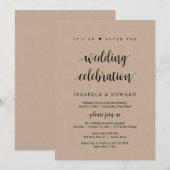 結婚式後のパーティーのお知らせ, クラフト 招待状 (正面/裏面)