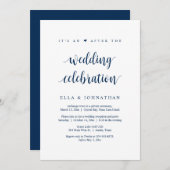 結婚式後のパーティーのお知らせ 招待状 (正面/裏面)