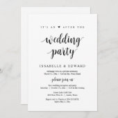 結婚式後のパーティーのお知らせ 招待状 (正面/裏面)