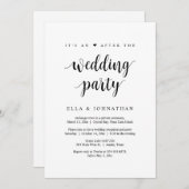 結婚式後のパーティーのお知らせ, 結婚式の後のお祝いの会 招待状 (正面/裏面)