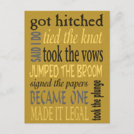 結婚式後のパーティーの婉曲表現 インビテーションポストカード