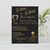 結婚式後のパーティー招待状（誓約式用） 招待状 (スタンド正面)