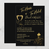 結婚式後のパーティー招待状（誓約式用） 招待状 (正面/裏面)