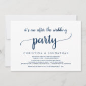 結婚式後のパーティー 現代の素朴な秘密の結婚式 招待状 (正面)